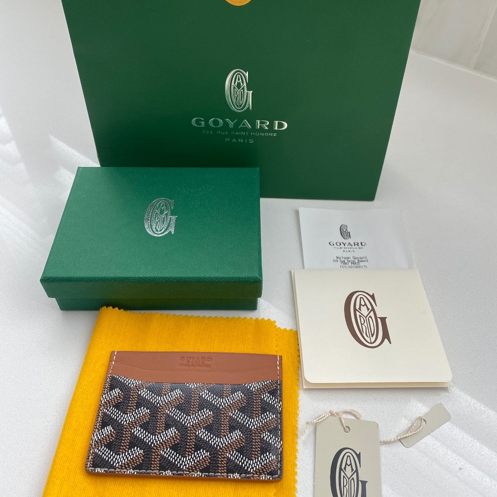 Goyard Saint Sulpice Card Holder Black and Gold